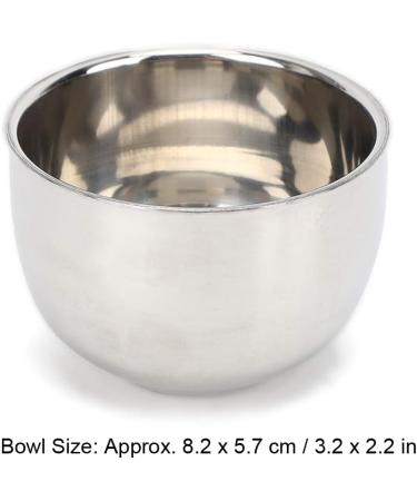 3pcs Shaving Bowl Set - Stainless Steel Shaving Tools for Men | Perfect Gift for Fathers - Buy Online on GoSupps.com