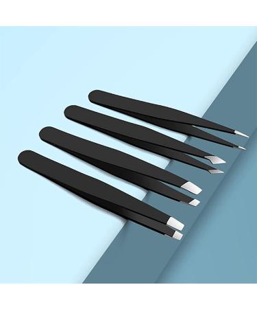 Professional Eyebrow Tweezers Set - 4 Precision Tweezers for Hair Removal | Ideal for Men & Women - Buy Online on GoSupps.com