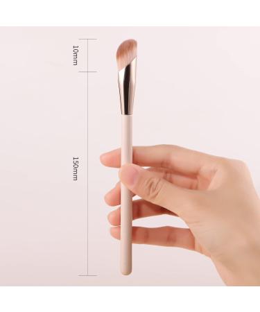 Bethy Beauty Angled Under Eye Concealer Brush Finger Shape Nose Contour Makeup Brush for Liquid and Cream Blending and Diffusing Small Foundation Brush Cosmtic Tool Smooth Canvas - Buy Online on GoSupps.com