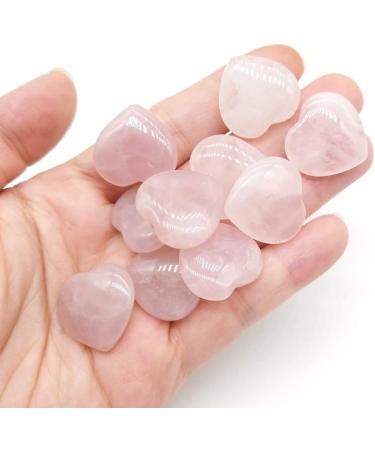 10pc/Set Natural Heart Shaped Crystal Stone Mini 2cm Ornament Reiki Rose Quartz 7 Home Decor natural stone Rose Quartz 10 Pieces - Buy Online on GoSupps.com