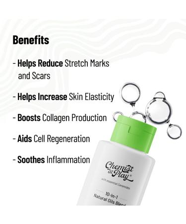 Stretch Mark & Scar Fading Oil | Natural Almond Rosemary & Rosehip Oils | Reduce Stretch Marks & Aging Signs for Glowing Skin - 1.5 fl oz - Buy Online on GoSupps.com