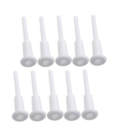 30Pcs Fitness Exercise Sport Yoga Ball Inflatable Bed Pool Air Stopper Plug Pin Plastic Replacement Plug Pin, 50MM in Lnegth (White)