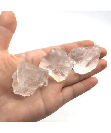 Natural Crystals and Stones 3pc Natrual Clear Quartz Crystal Raw Rock Polishing Stone for Reiki for Decoration kaixun - Buy Online on GoSupps.com