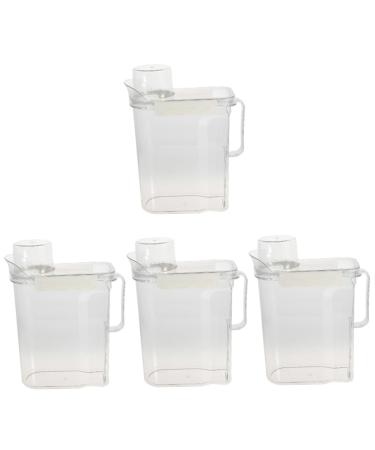 PLAFOPE 4pcs Laundry Storage Box Laundry Beads Dispenser Laundry Bucket Liquid Transparent Plastic