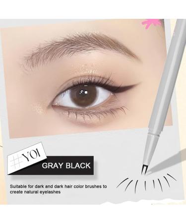 Double Tip Lower Eyelash Pencil 2024 New 3D Waterproof Eyelash Pen Eye Liner Liquid Eyeliner Dual Pronged Bottom Eyelashes Pen Waterproof Liquid Eyeliner for Natural Eye Makeup (Black-2pcs) - Buy Online on GoSupps.com