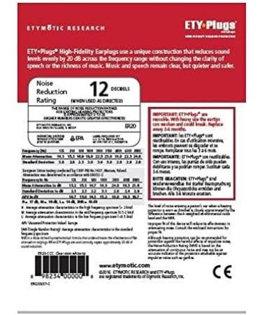 Etymotic Research ER20 High-Fidelity Earplugs - Large Clear Stem for Concerts, Musicians, Airplanes, Motorcycles - Universal Hearing Protection - Buy Online on GoSupps.com