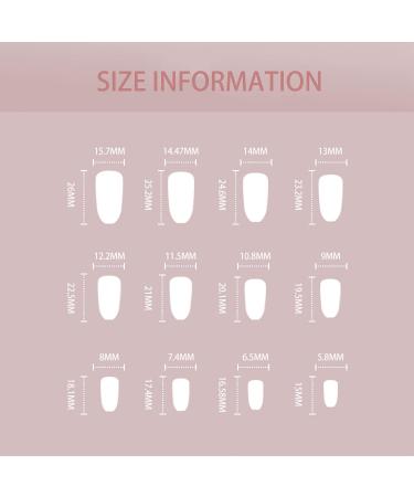 Green Wave Design Almond Medium Long French Press on Nails - 24 Pcs False Nails with Manicure Tool Kit for Women - Buy Online on GoSupps.com