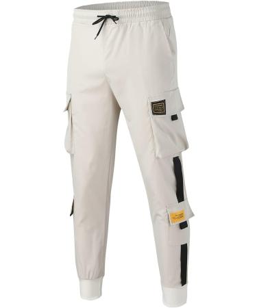 Shop Haiorziyou Men's Jogger Chino Cargo Jeans - Stretch Elastic Harem Pants with Pockets - Khaki XL - International Shipping Available - Buy Online on GoSupps.com