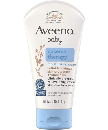 AVEENO Baby Eczema Therapy Moisturizing Cream 5 oz (Pack of 4)