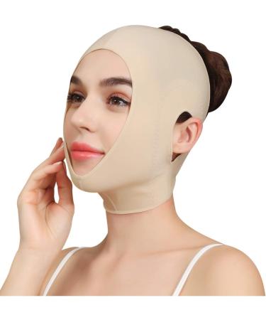 Anna-Kaci Chin Strap Support Band Post Surgical Compression Wrap - Beige Large (1 Pack) - Buy Online on GoSupps.com