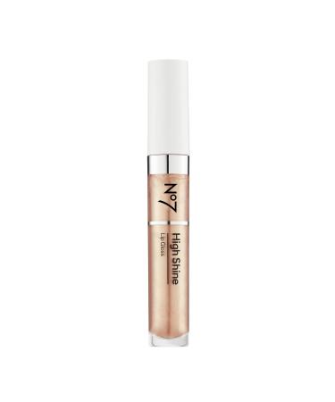 No7 High Shine Lip Gloss - Honey Bloom - Moisturizing  High-Shine Lip Gloss with Jojoba Oil for Lips - Hydrating  Longwear Lip Makeup - Non-Sticky Formula (8ml)