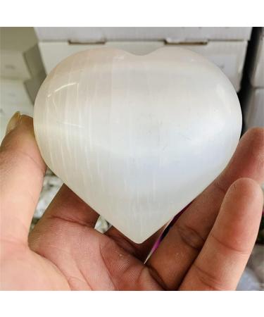 Natural White Selenite Hand Carved Gypsum Heart CrystalStone for Decoration Cat Eye Gypsum Carved Hearts for Gift NaturalReiki Decoration Room Decoration Stone Mineral Specimen (Size : 6cm) - Buy Online on GoSupps.com