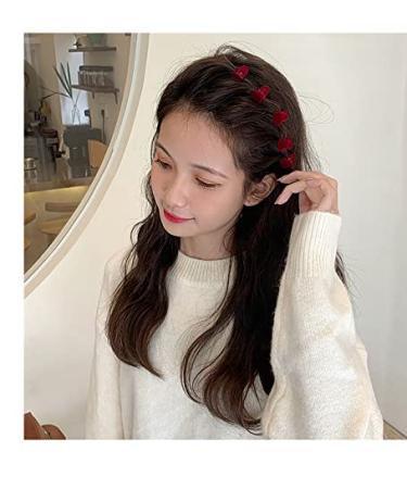 30pcs Red Velvet Mini Hair Claw Clips - Non-Slip Small Plastic Jaw Clips for Girls and Women - Buy Online on GoSupps.com