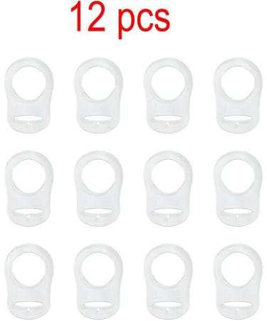 12pcs Transparent Silicone Button Pacifier Holder Clips for Baby MAM Soother - Buy Online on GoSupps.com