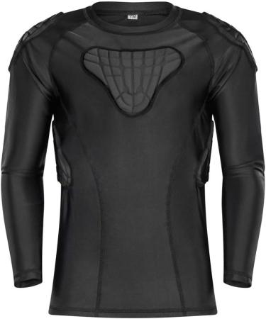 DGXINJUN Youth Boys Padded Compression Shirt with 8 Pads - Chest, Elbow, Ribs Protector for Parkour & Exercise - Buy Online on GoSupps.com