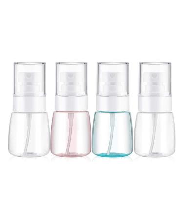 Spray Water Bottle Hair Mister, Fine Mist Stylist Sprayers 360 Empty Small Misting Spritzer, Perfume Atomizer with Pump Clear Containers (4PCS/1oz) 1oz4PCS