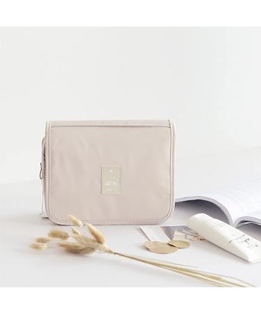 Mossio Large Hanging Toiletry Bag | Travel Makeup Organizer for Men & Women - Beige - Buy Online on GoSupps.com