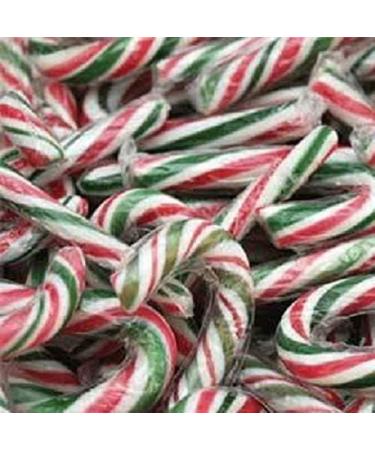 Bonds of London Mini Christmas Peppermint Candy Canes - 1.25 kg Pack - Red, White & Green - Peppermint Flavored - Ideal Holiday Treat - Buy Online on GoSupps.com