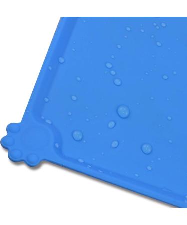 Joytale Non-Slip Silicone Bowl Pad for Dogs & Cats - Waterproof Large 53x37cm Blue - Buy Online on GoSupps.com