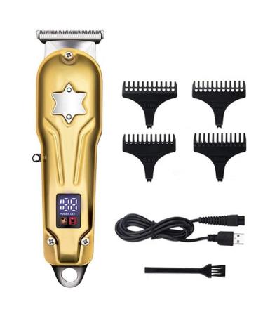 Hair Clippers Professional LCD Display Electric Hair Trimmer for Men Hair Trimming Cutter Hair Clipper Barber Shop Hair Cutting Tool(Gold)