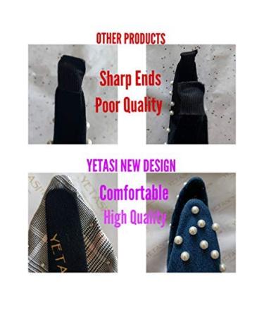 YETASI Blue Denim Headband for Women - Trendy Dark Blue Knotted Headband | Non-Slip & Long Lasting - Buy Online on GoSupps.com