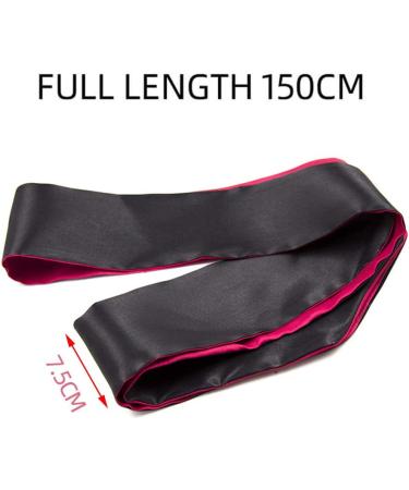 Satin Sleeping Eye Mask 2 Pack - Soft Silk Blindfold for Sleeping Games (Black Red and Black) - Buy Online on GoSupps.com
