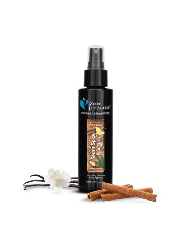 GROOM PROFESSIONAL Warm Spice & Vanilla Festive Dog Cologne Spray - Dog Perfume Spray - Dog Spray for Smelly Dogs - Pet Fragrance with a Spicy Accord of Cinnamon & Nutmeg - Festive Scent 100ml 100 ml (Pack of 1)
