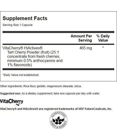 Swanson HiActives Tart Cherry 465 mg - 60 Capsules for Joint & Sleep Support - Buy Online on GoSupps.com