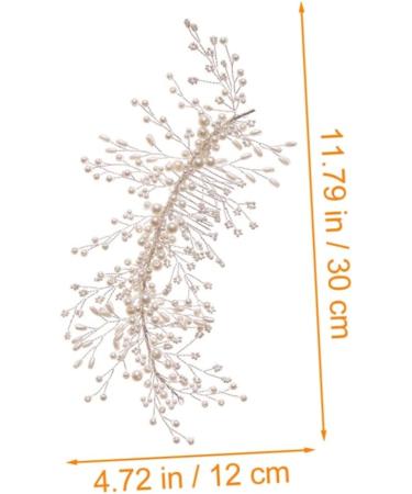 DOITOOL Braided Pearl Hair Comb Pearl Bridal Headpiece Diamond Headpiece Comb Clip for Decoration Rhinestone Barrettes Styling Comb Tiara Bridal Hair Comb White Wedding Bride Abs Hair up - Buy Online on GoSupps.com