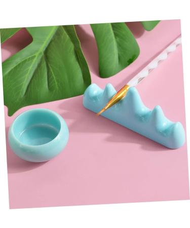 FRCOLOR 2 Sets Nail Art Brush Cup Nail Art Supplies Nail Brush Holders Nail Soaking Bowl Nail Soak off Bowl Gel Pens + Pencil Candlestick Holders Mini Crown Clip Make up Plastic Pen Holder - Buy Online on GoSupps.com