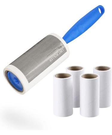 ZYBUX - Lint Roller | Lint Remover Pet Hair Remover & 4 Sticky replacement Heads Removes Animal Hairs Dust and Fluff From Garments Furniture and Car Seats - Buy Online on GoSupps.com