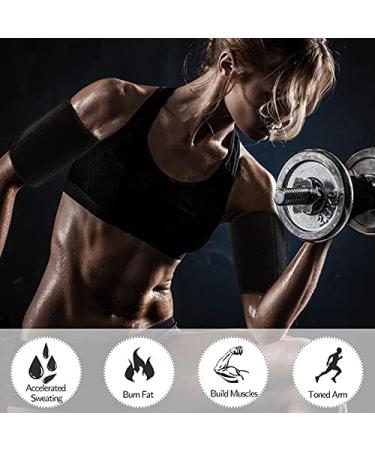 Sauna Sweat Arm Trimmer Bands arm Sweat Bands for Women Weight Loss Arm Shaper Wraps for Workout arm Bands for Flabby arm Black - Buy Online on GoSupps.com