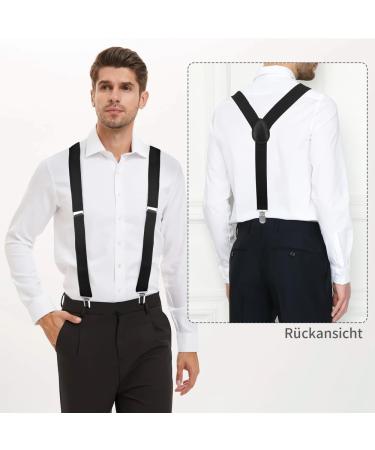 Yetuab Suspenders for Men & Women - Extra Strong Work & Ski Pants Suspenders - Black Quality Adjustable Accessories - Buy Online on GoSupps.com