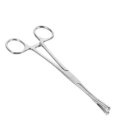 SEWOART Reptile Feeding Clip Lizard Stuff Reptile Tools Gecko Tool Stainless Steel Silver