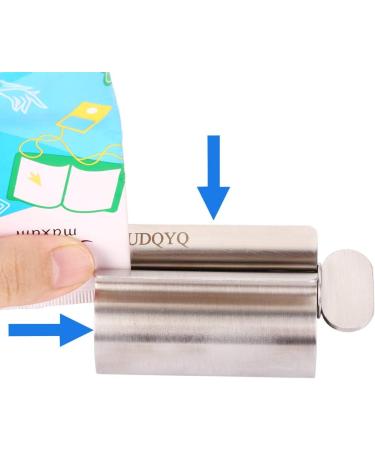 Stainless Steel Toothpaste Squeezer & Seat Holder Stand - Silver - Buy Online on GoSupps.com