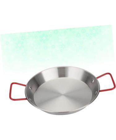 HOMSFOU 3pcs Skillet Pan Stainless Steel Paella Cooking Pan Outdoor Paella Pan Nonstick Frying Pans Camping Pan Paella Cooking Pot Skillet with Lid Wok Kitchen Gadget Kitchen Supplies Egg 28*24.5CMx3pcs Silverx3pcs - Buy Online on GoSupps.com