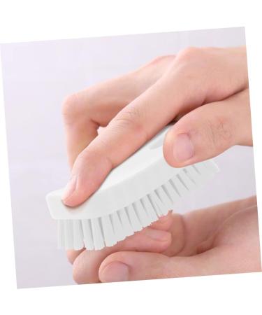 Beaupretty Nail Brush Nail Scrubber Hand Scrub Brush Manicure for Nails Foot Scrub Brush Shoes Cleaner Cleaning Scrubber Fingernail Scrub Handle Polyester White Nail Tool Soft Fur 11.5x5cm White - Buy Online on GoSupps.com