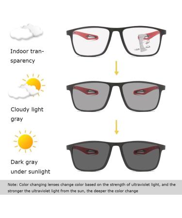Buy Photochromatic Multifocal Reading Glasses - Ultra-Light Sports Glasses for Men & Women | 1.50x Progressive Reading Aid - Buy Online on GoSupps.com
