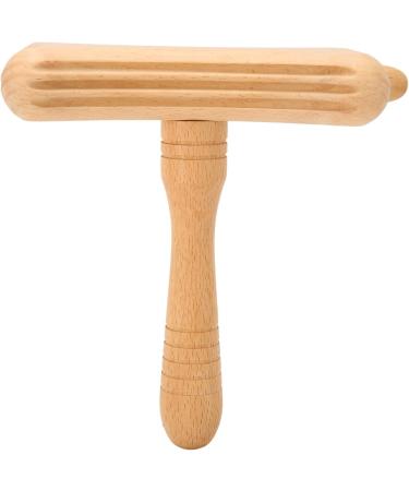 Wood Roller Massager - Manual Gua Sha Tool for Acupuncture Cellulite & Lymph Drainage Therapy - Effective Fascia & Neck/Back Massage Device - Buy Online on GoSupps.com