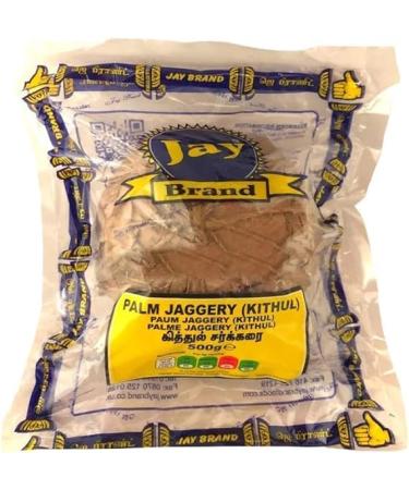 Jay Brand Kithul Jaggery | 500G | Natural Sweetener | No Preservatives Added |Gluten Free | Indian Origin (Pack of 2)