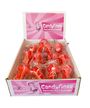 10 X Giant Candy Floss Flavoured Rock Dummy Uk Made Party Favours Cake Decoration Handmade Dummies