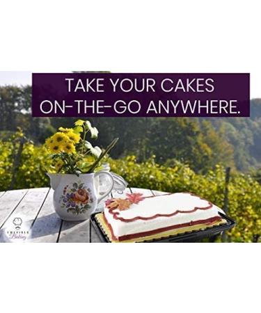 Chefible Rectangle Cake Containers - Sturdy, Stackable, High Top Design for 1 or 2 Layer Cakes - 1/4 Size, Set of 8 Count (Pack of 1) - Buy Online on GoSupps.com
