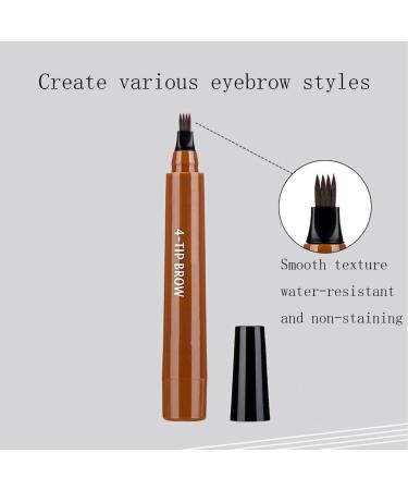  Generisch Microblading Waterproof Eyebrow Pencil 4 Teeth Fork Tip Long Lasting Eyebrow Pencil for Natural Hair Drawing 3D Microblading Effect Light Brown - Buy Online on GoSupps.com