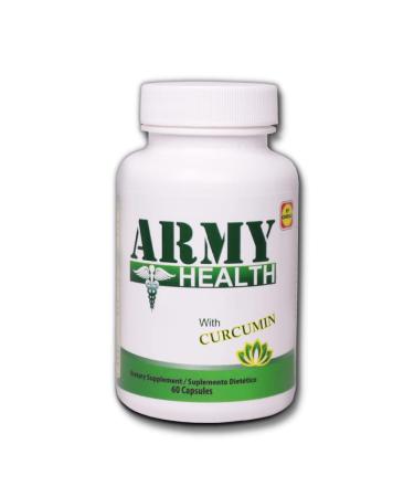 ARMY HEALTH Turmeric Curcumin Supplement Capsules - Extra Strength Turmeric with Ginger Root & Boswellia Serrata Extract - Herbal Formula Joint & Muscle Relief Support for Men & Women - 60 Capsules