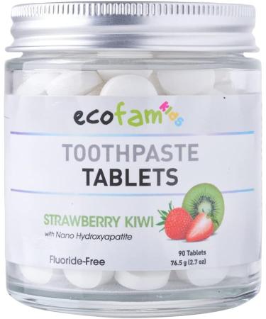 Toothpaste Tablets Strawberry Kiwi | Fluoride-Free Chewable Nano Hydroxyapatite | Fresh Breath | 90 Count - Buy Online on GoSupps.com