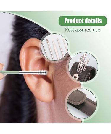 CAJDEOPYE Ear Cleaner Satinless Steel 360 Spiral Earwax Cleaner Tool Set with Pu Leather Case Household Creative Portable Ear Cleaning Kit for Men and Women /1433 Pink 464895 - Buy Online on GoSupps.com