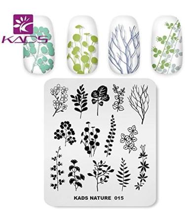 KADS Stamping Plates Leaf Nature Nail Art Image Plate (NA015) | Nail Design Tools - Buy Online on GoSupps.com