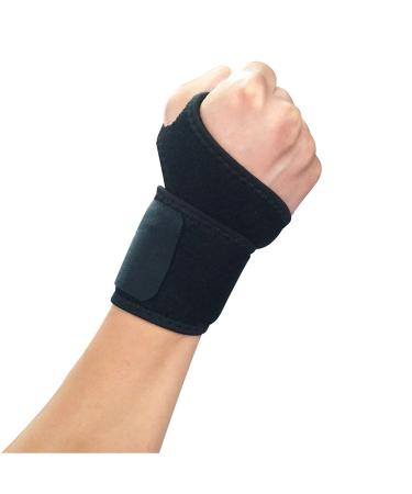 Wrist Brace Carpal Tunnel Wrist Brace 1 Pair Of Polyester/cotton Knitted Warmth Basketball Wrist Support Neoprene Wrist Support (Color : Black)