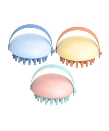 Anneomas 3st massage comb scalp peeling brush scale care hand shampoon shed cleaning brush hair scalp washer scalp massage device hairdressing requirement teasing lip balm