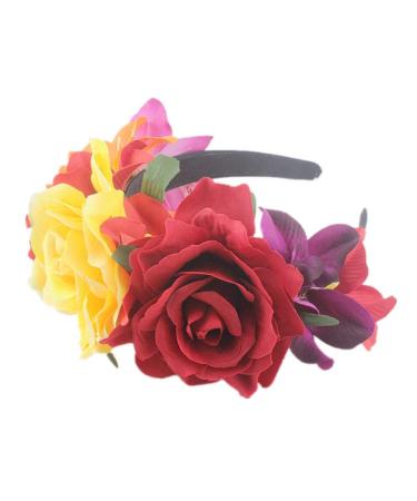 Rose Headband Flower Crown Wreath - Elegant Wedding Hair Accessory for Women | International Shipping Available - Buy Online on GoSupps.com